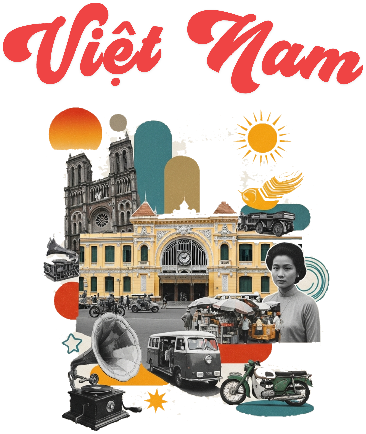 Áo Thun Việt Nam Saigon Retro Vintage Cao Cấp - 010426-15-32-IPP