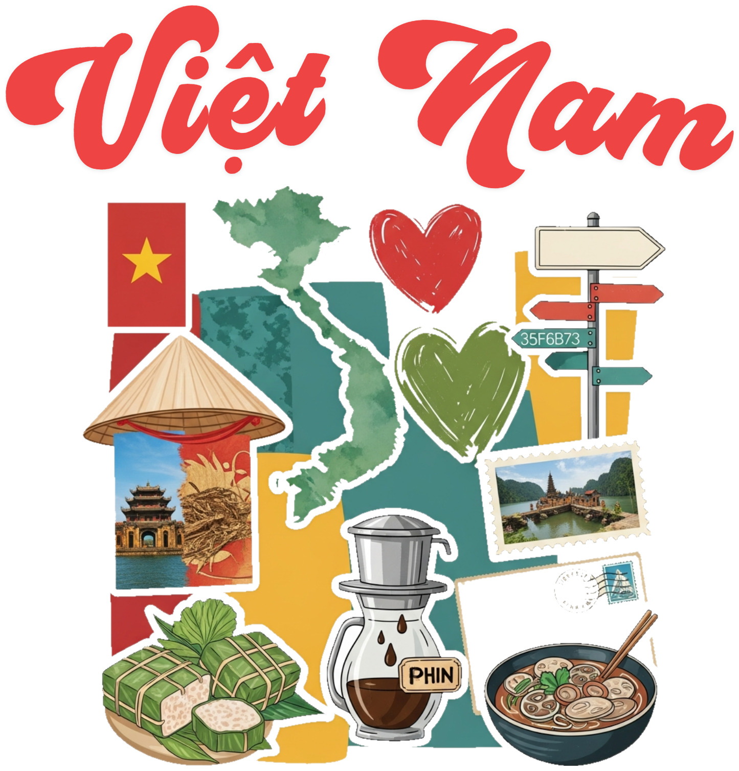 Áo Thun Trắng Việt Nam Phong Cách Vintage Retro - 010426-16-04-XFC