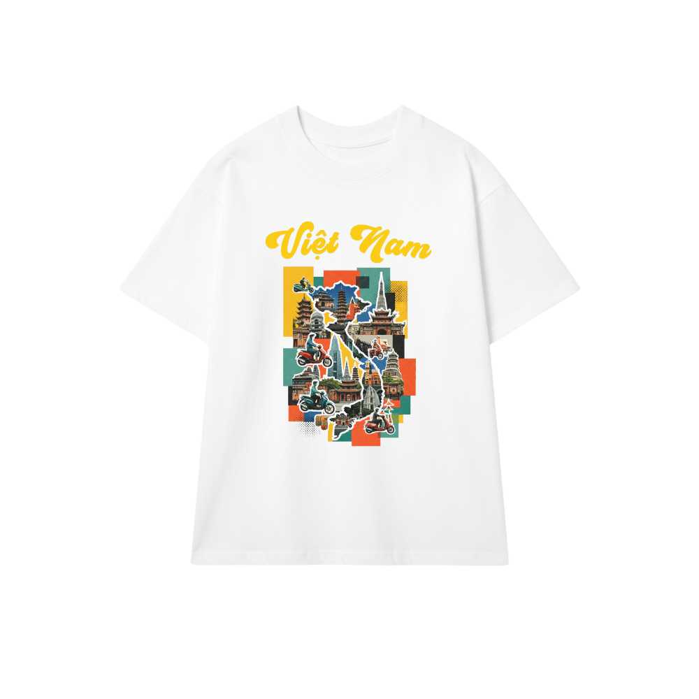 Áo Thun Đỏ Retro Graphic Việt Nam Streetwear - 010426-16-38-CXM