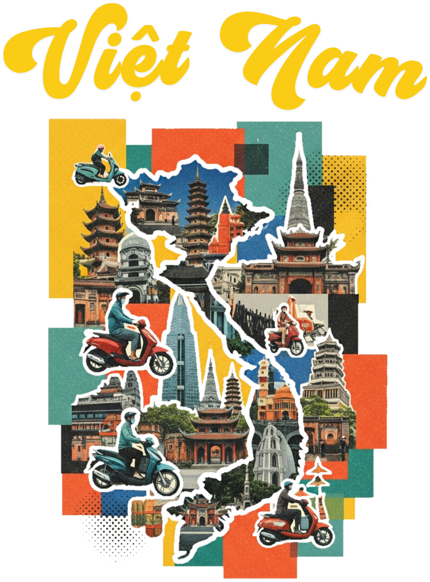 Áo Thun Đỏ Retro Graphic Việt Nam Streetwear - 010426-16-38-CXM