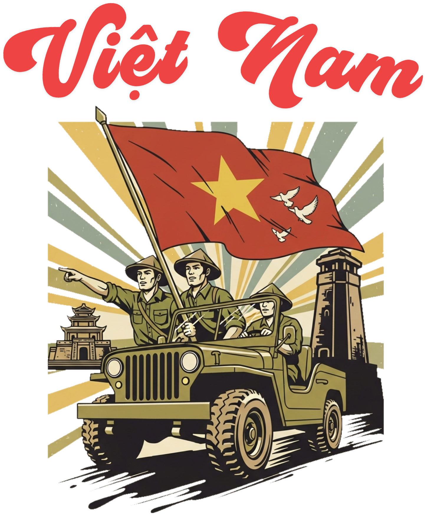Áo Thun Việt Nam Phong Cách Cổ Động Retro - 010426-16-50-UGV