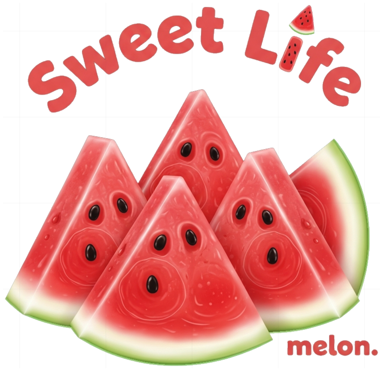 Áo Thun Unisex Sweet Life Watermelon Form Rộng Nam Nữ - Áo Phông Trắng Cotton In Hình Dưa Hấu Trendy Style Streetwear 010626-14-44-WNH