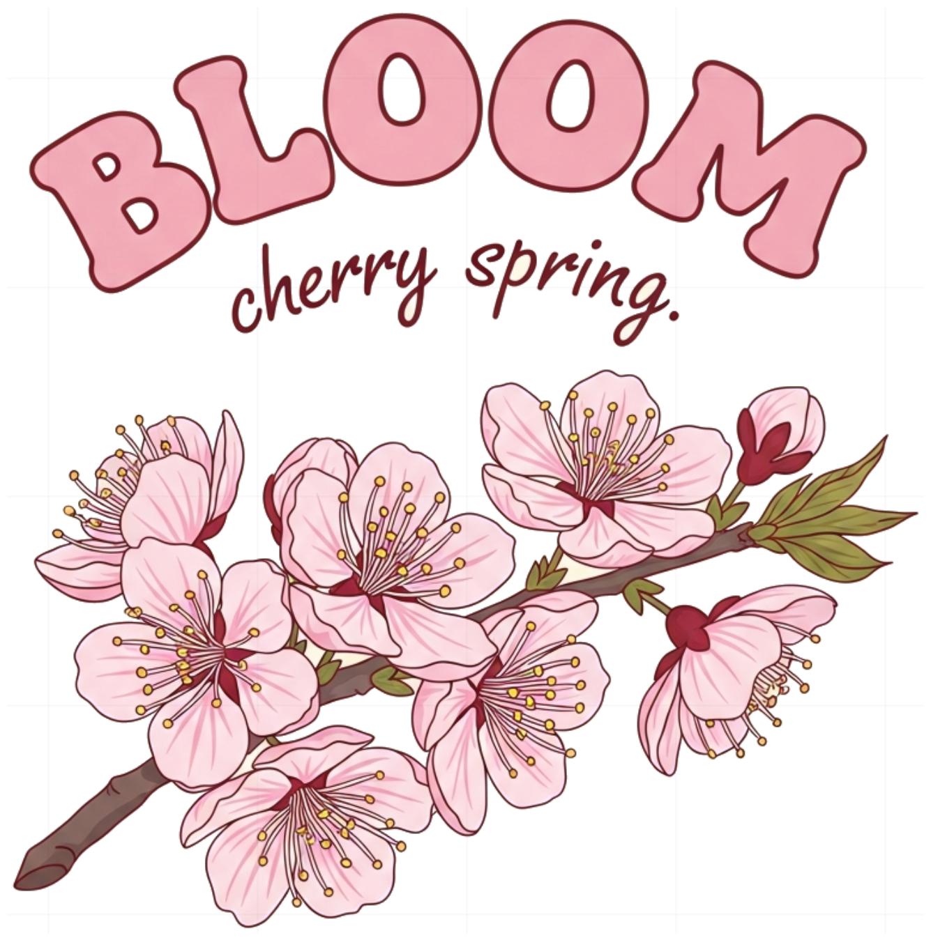 Áo Thun Trắng In Hoa Đào BLOOM Cherry Spring - Áo Phông Form Rộng Oversize Unisex Cotton Co Giãn 4 Chiều - Thời Trang Du Lịch Mùa Xuân Cực Xinh 010626-15-23-KBC