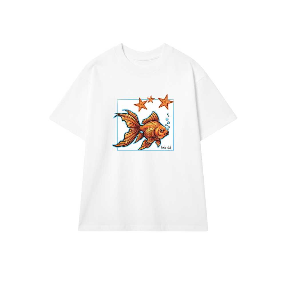 Áo Thun Unisex Cá Vàng Goldfish Design Form Rộng Cotton Cao Cấp - Xu Hướng Local Brand Thời Trang Đi Chơi Du Lịch 010626-15-30-BLF