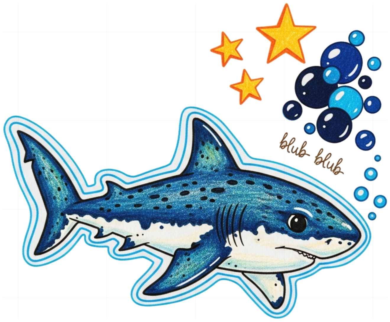 Áo Thun Unisex Trắng In Hình Cá Mập Con Baby Shark Cute - Áo Phông Cotton Form Rộng Thời Trang Du Lịch Mùa Hè Cực Chất 010626-15-52-WBF