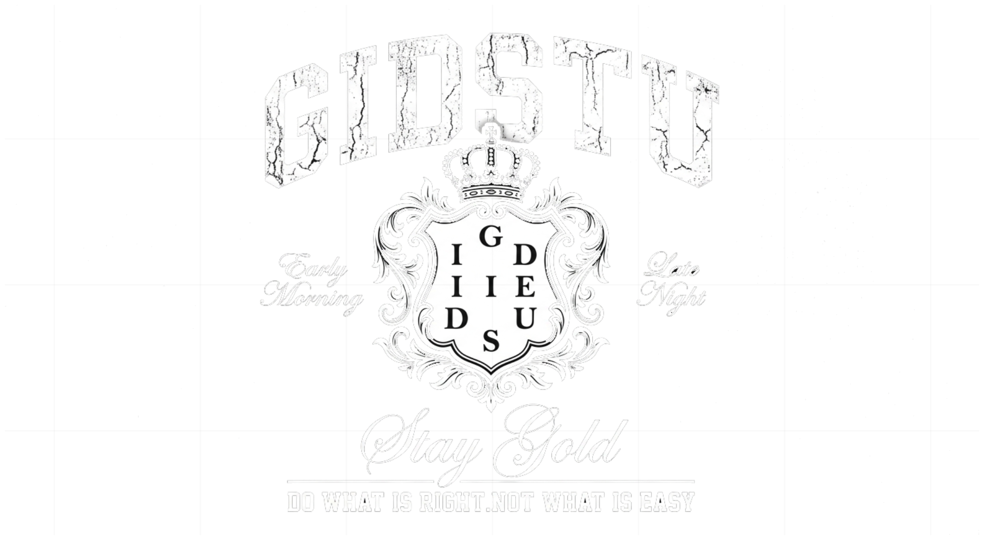 Áo Thun Unisex Stay Gold Heritage Boxy Fit GIDDIE In Hình Tay Lỡ Streetwear Graphic Tee - 010826-03-10-ZGI
