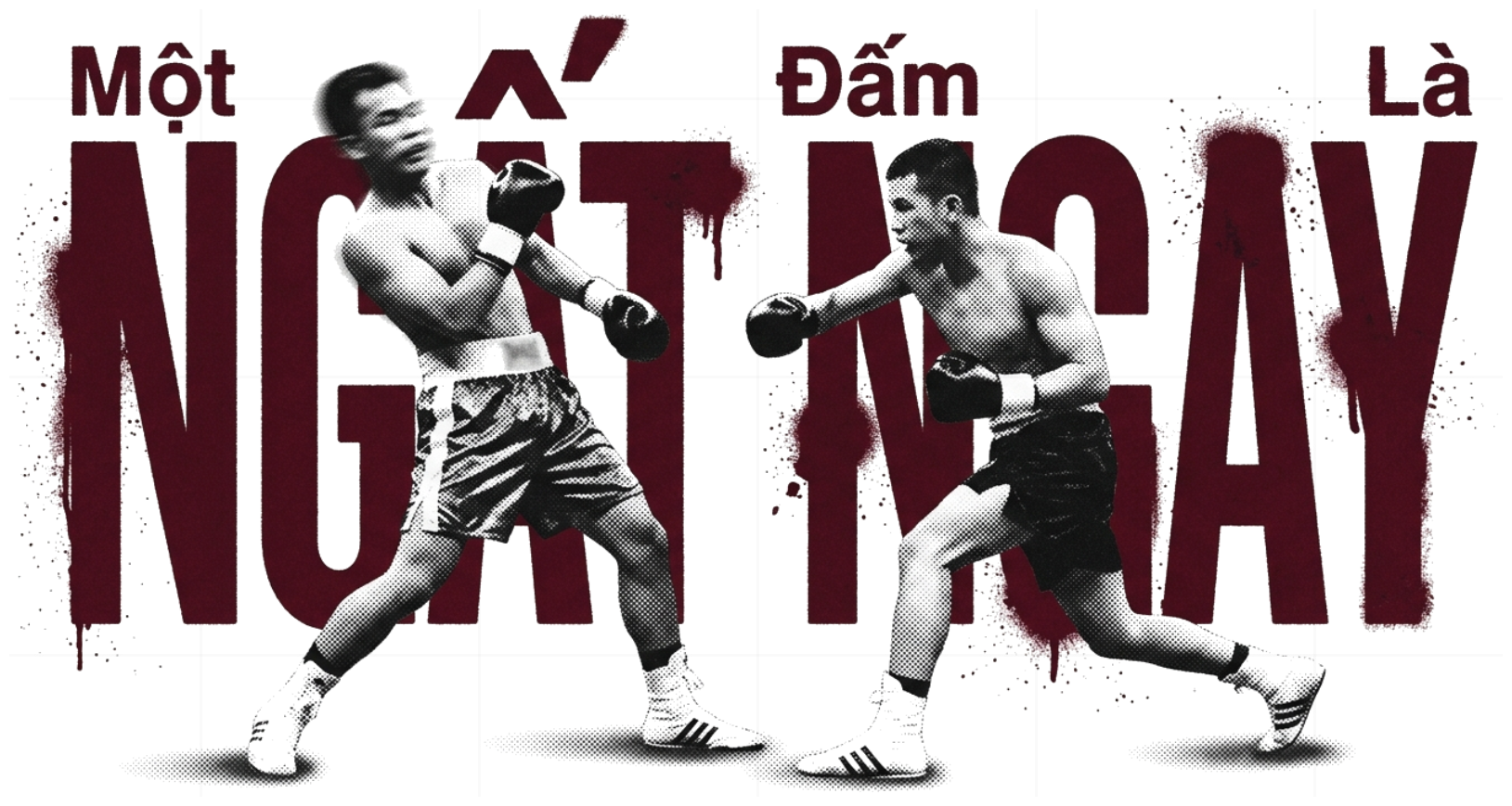 Áo Thun Trắng In Hình Boxing "Ngất Ngay" Streetwear Unisex Cotton Co Giãn 4 Chiều - 010826-09-11-GOE
