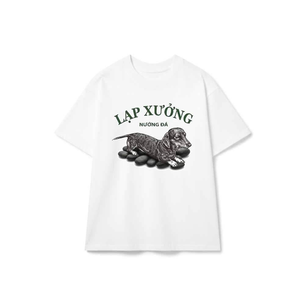 Áo Thun Lạp Xưởng Nướng Đá Graphic Unisex Form Rộng Streetwear Trendy vietnam.yo - 011026-14-16-YWR