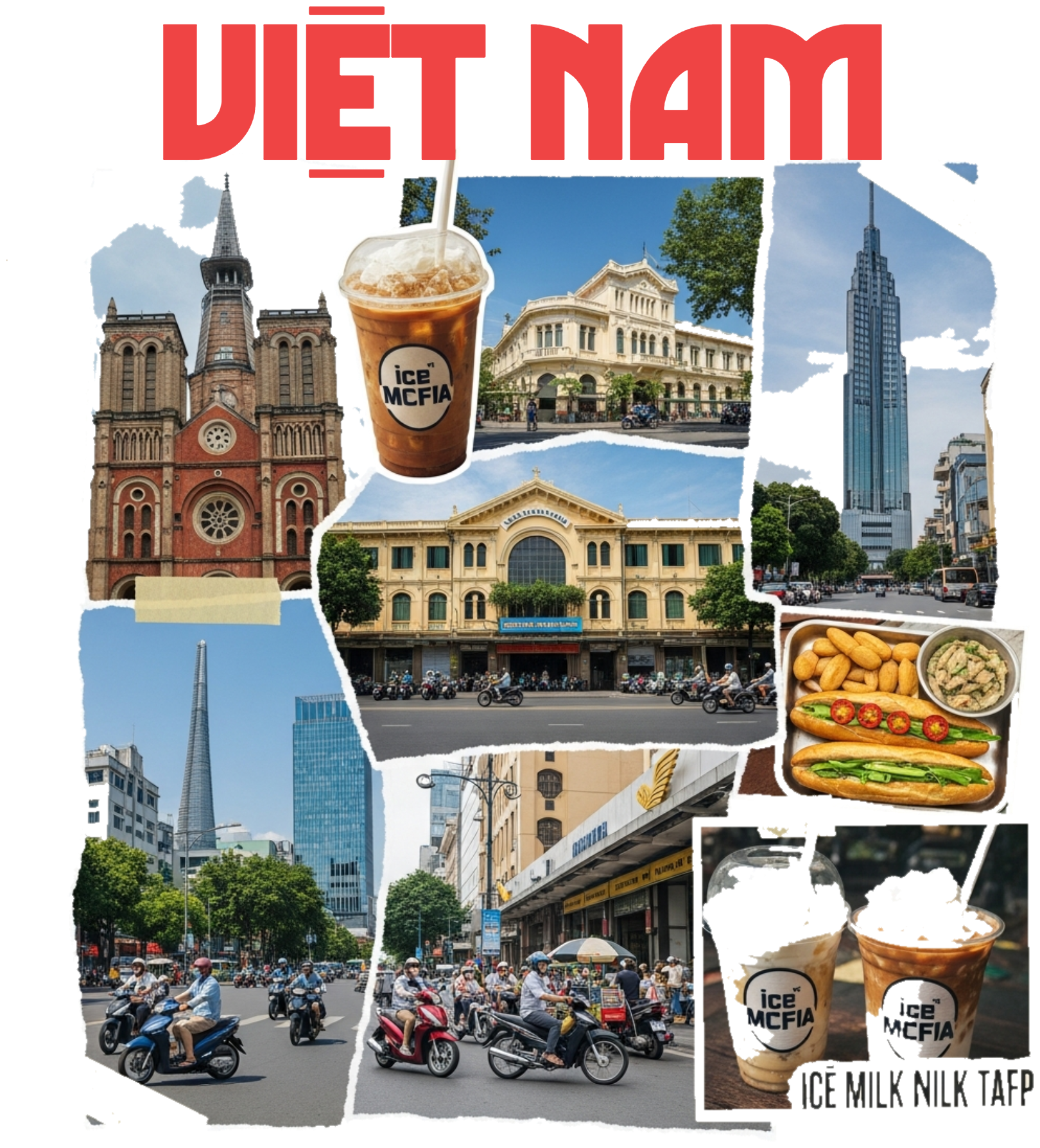 Áo Thun Việt Nam Street Life Vintage Màu Kem - 020426-14-46-ZYF