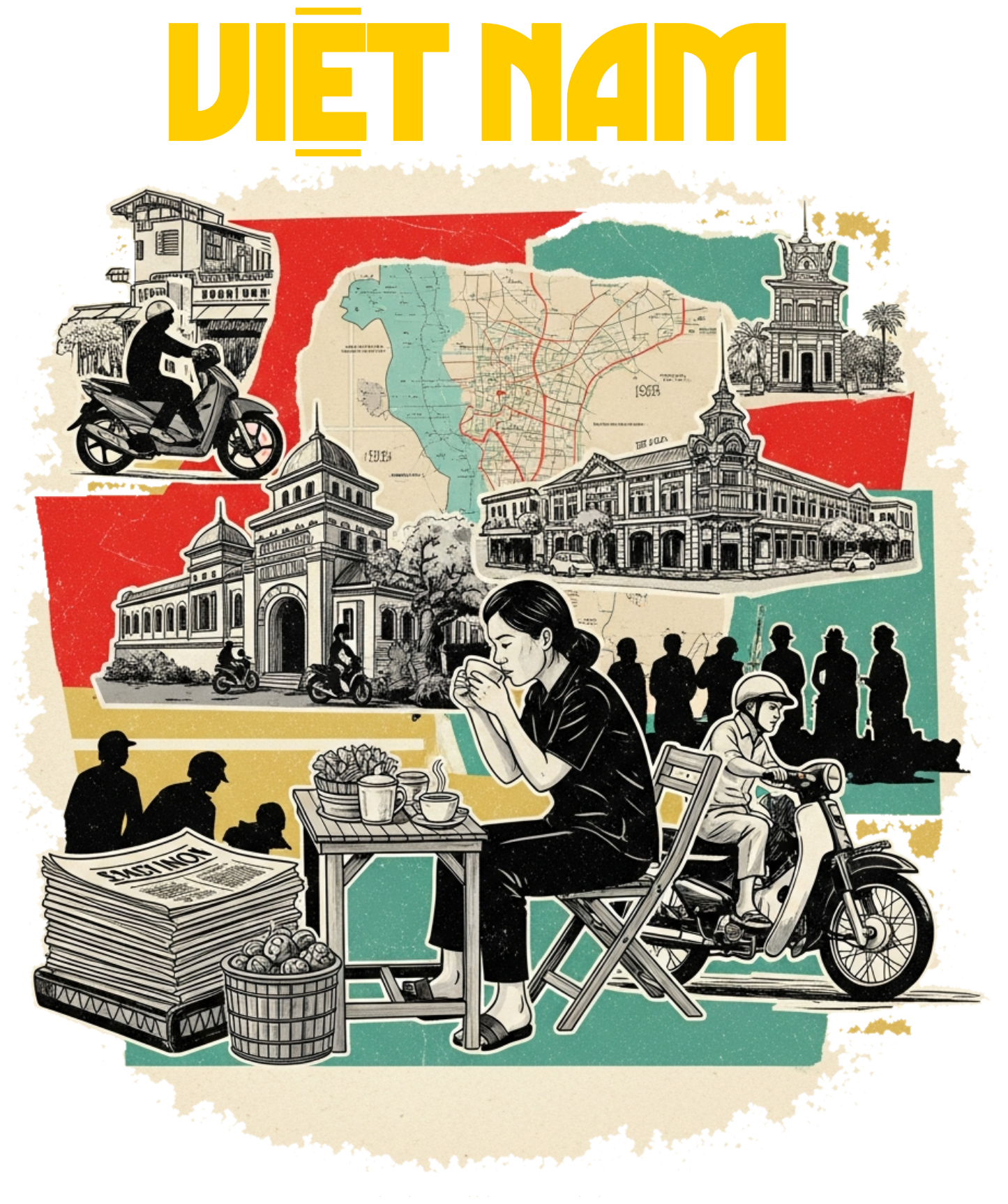 Áo Thun Việt Nam Vintage Saigon Retro Aesthetic - 030426-14-36-BZA