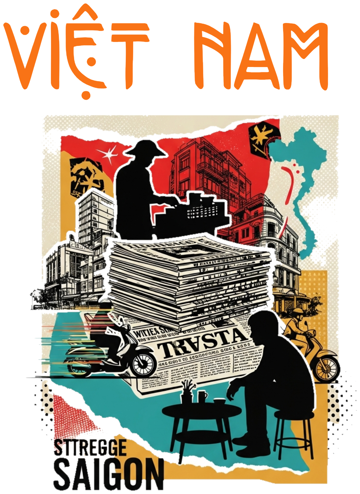 Áo Thun Trắng Streetwear Việt Nam Vintage Saigon - 030426-14-51-EWP