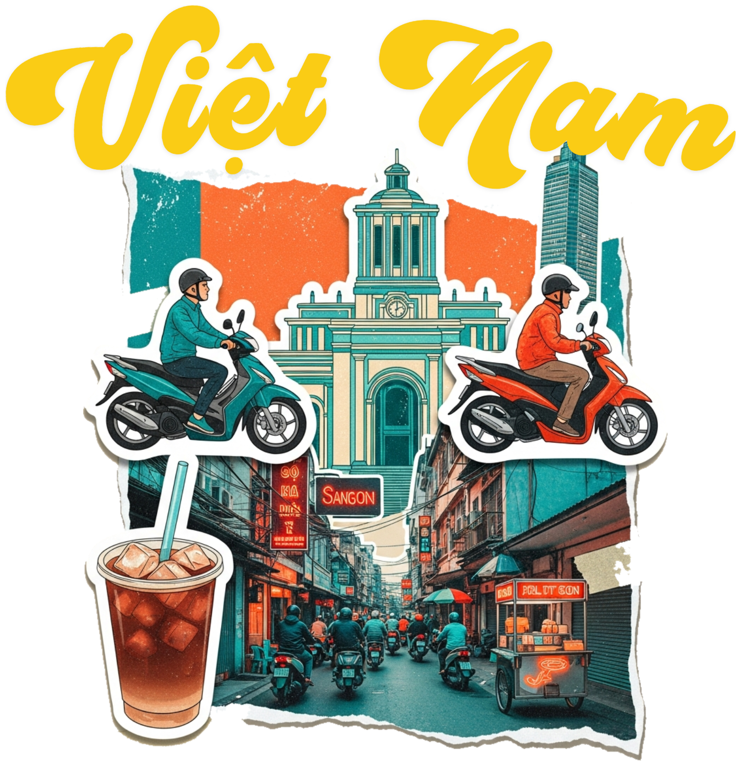 Áo Thun Streetwear Sài Gòn Vintage Việt Nam - 030426-16-02-PZU