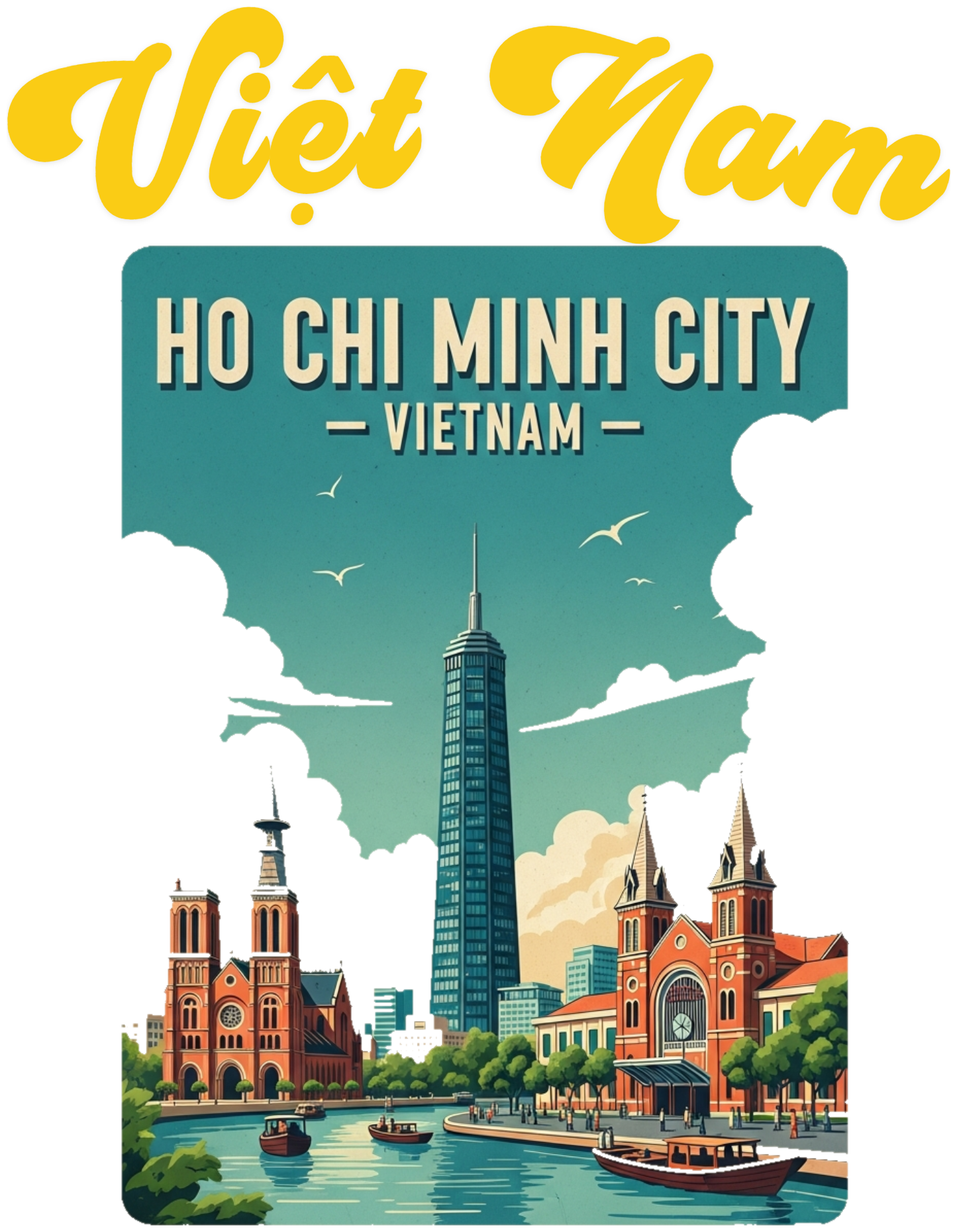 Áo Thun Việt Nam Retro Ho Chi Minh City Vintage - 030426-17-17-YAY
