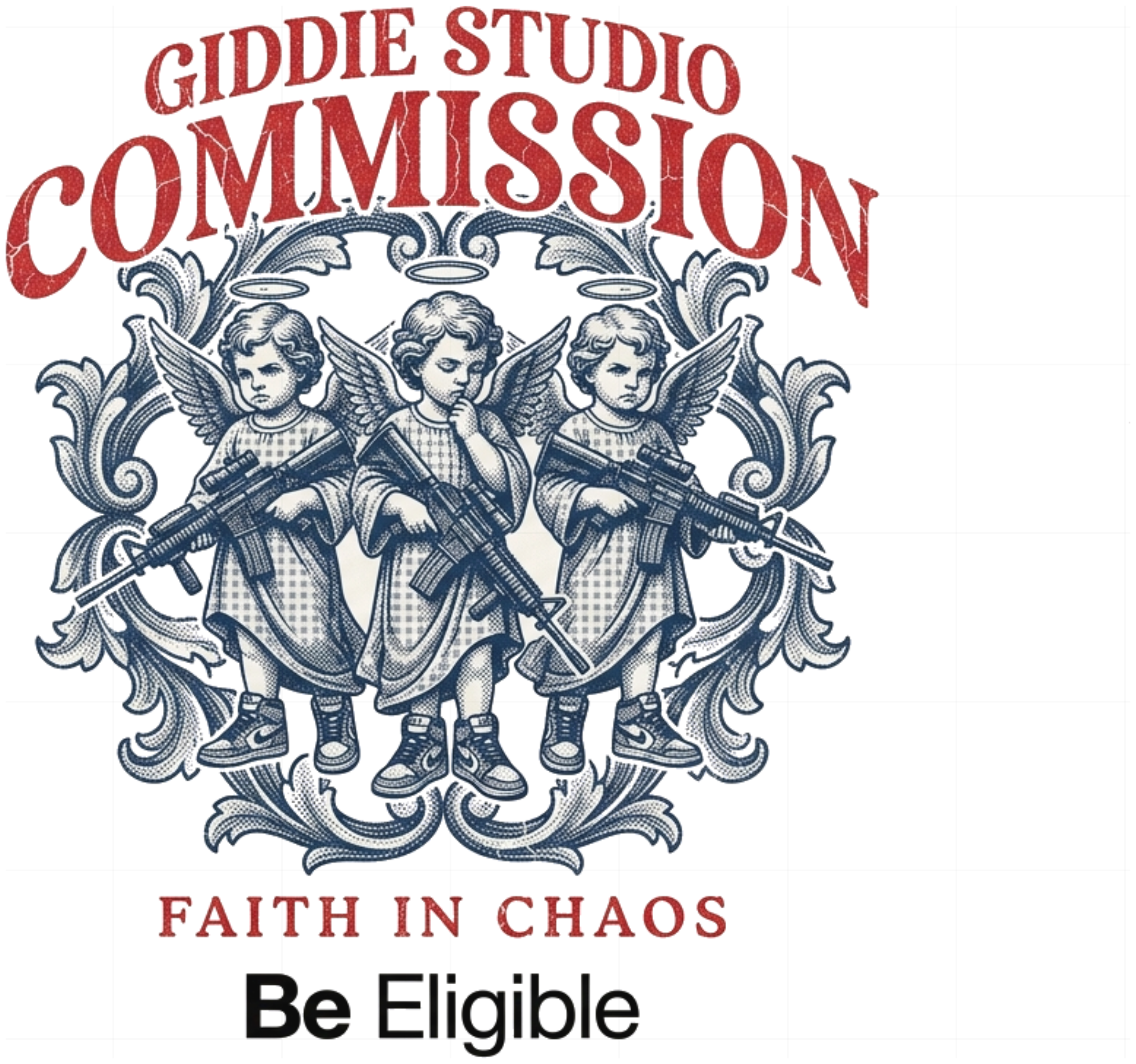 Áo Thun Unisex Faith In Chaos Boxy Fit GIDDIE In Hình Tay Lỡ Streetwear Graphic Tee - 030826-19-32-WIH