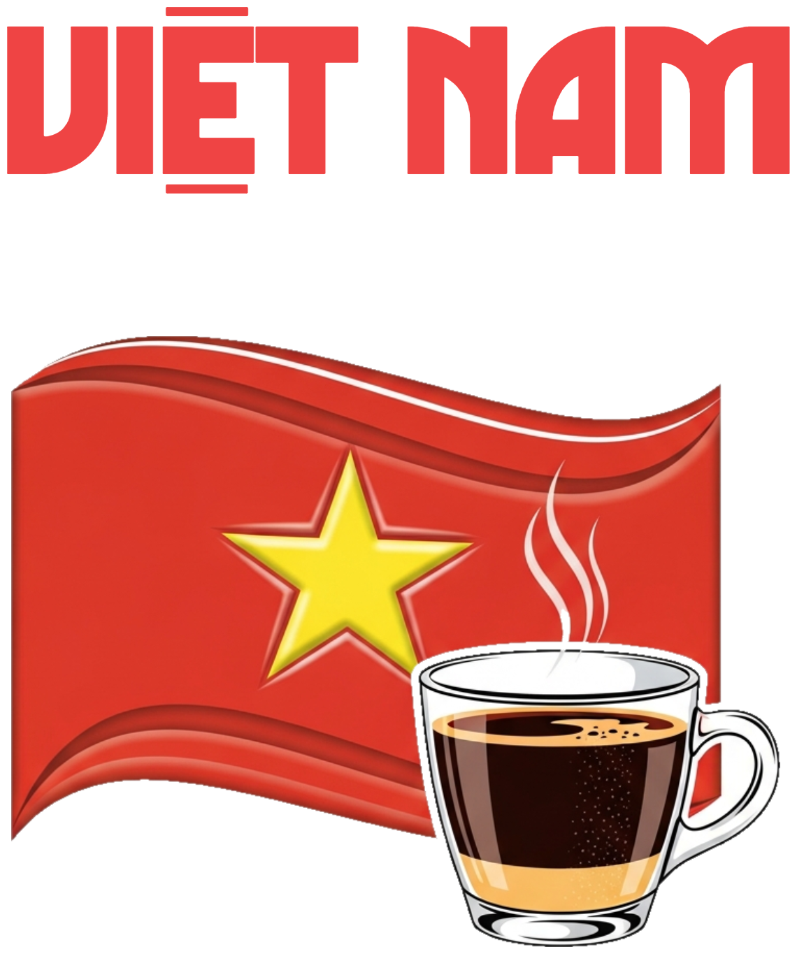 Áo Thun Việt Nam Màu Kem - Cờ Và Cà Phê Độc Đáo - 040426-11-31-MJS