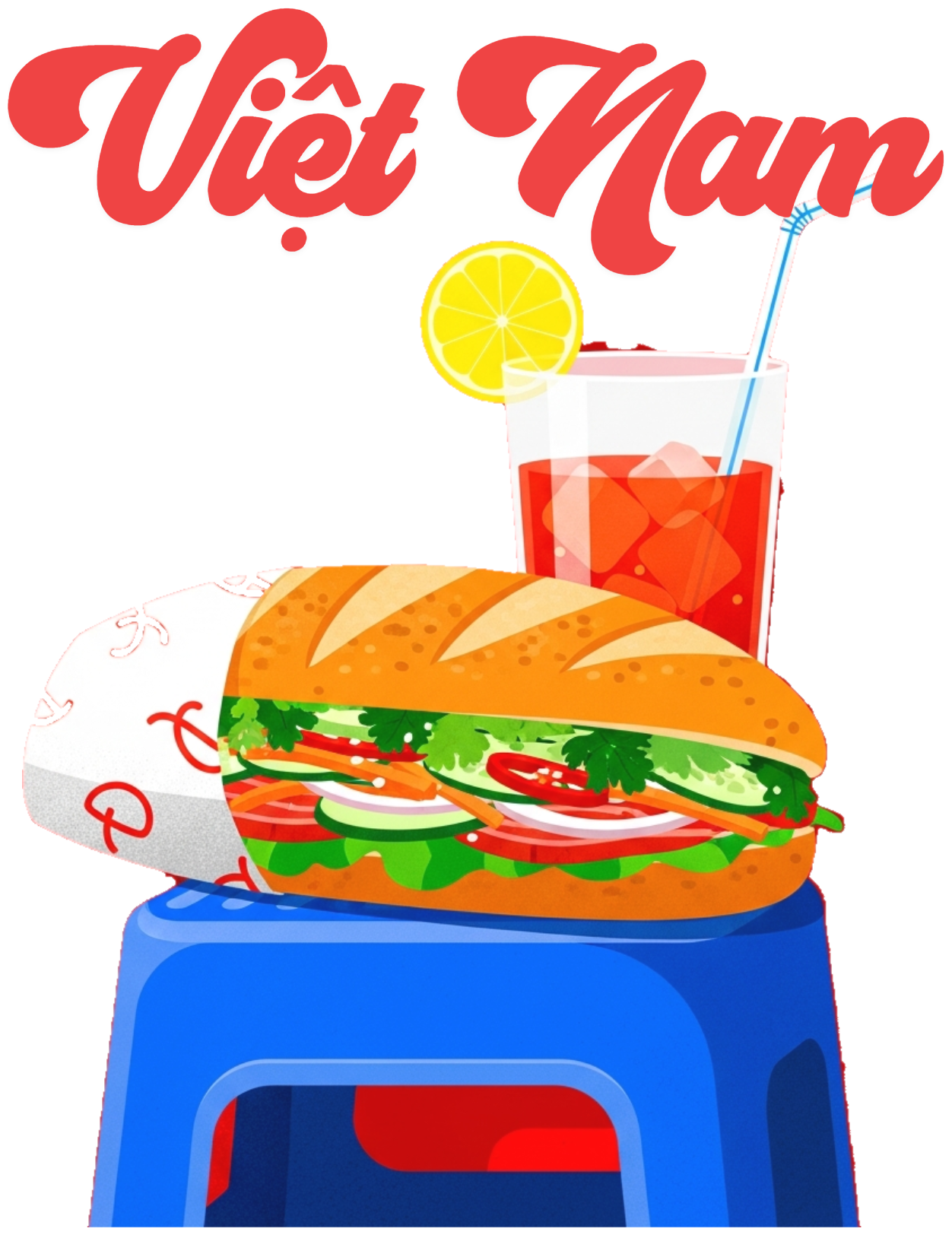 Áo Thun Trắng In Hình Bánh Mì Việt Nam Street Food - 040426-13-39-FNT