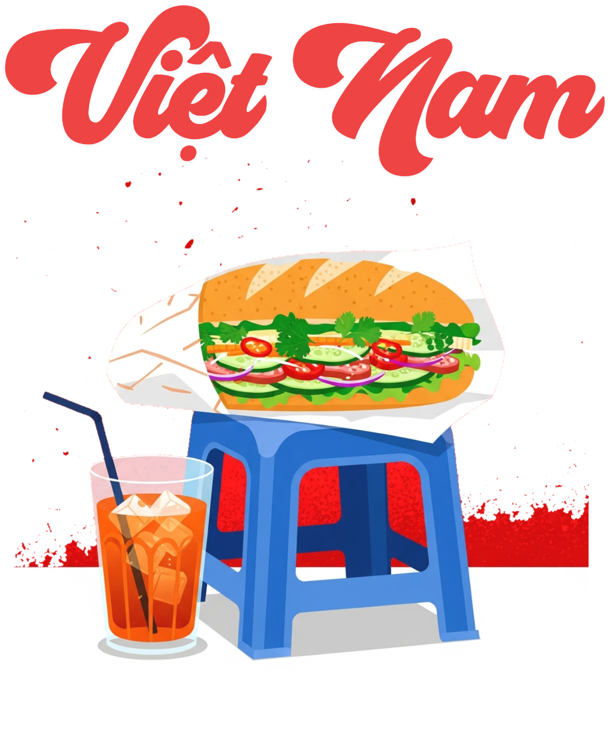 Áo Thun Trắng In Hình Bánh Mì & Slogan Việt Nam - 040426-13-39-KIK