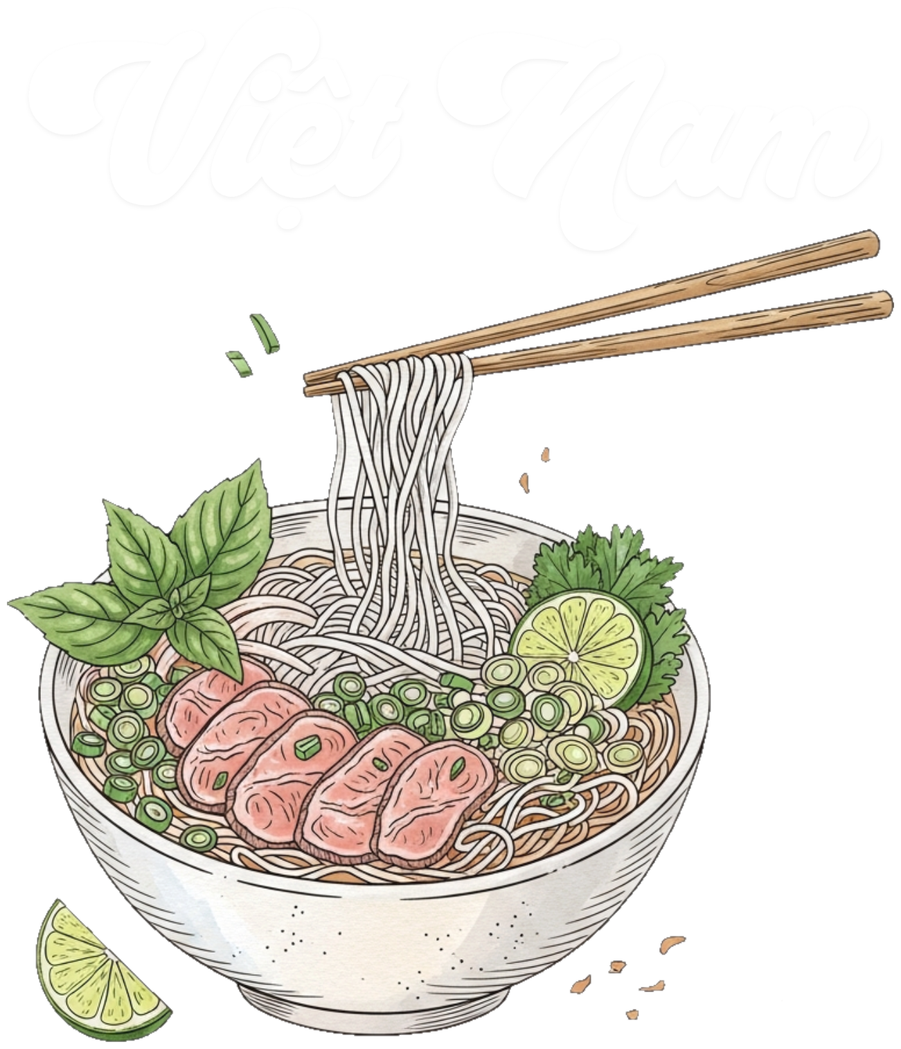 Áo Thun Đen In Hình Bát Phở Việt Nam Nghệ Thuật - 040426-13-45-NZL