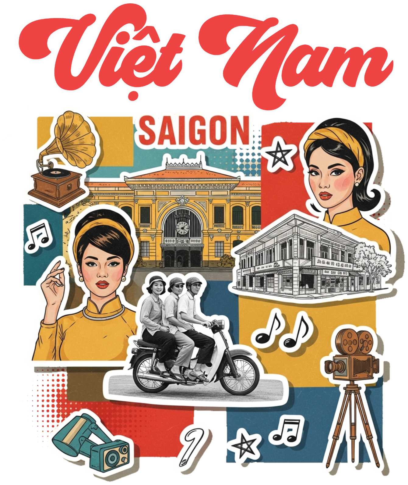 Áo Thun Màu Kem In Chữ Việt Nam Nghệ Thuật Cao Cấp - 040426-14-39-UHI