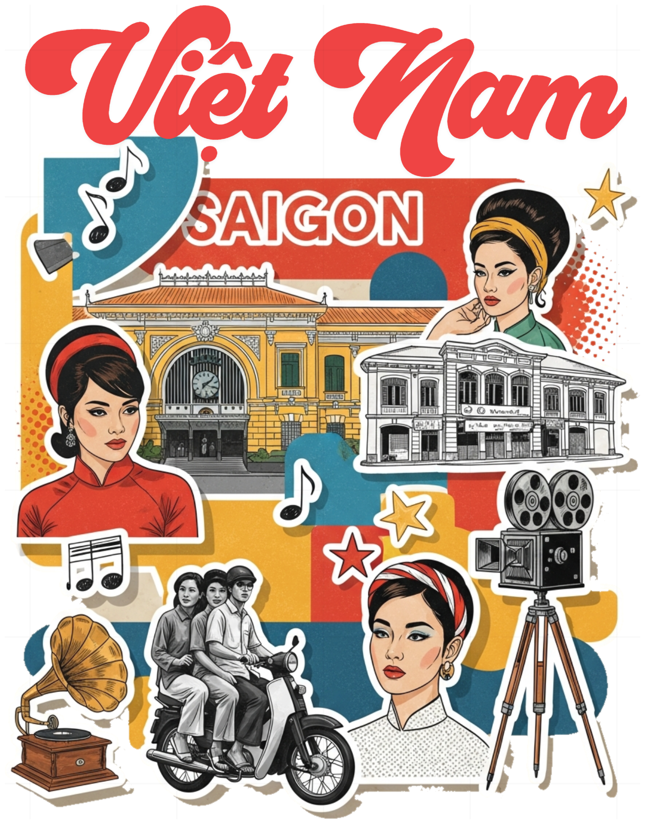 Áo Thun Việt Nam Phong Cách Pop Art Retro Saigon - 040426-14-52-LSB