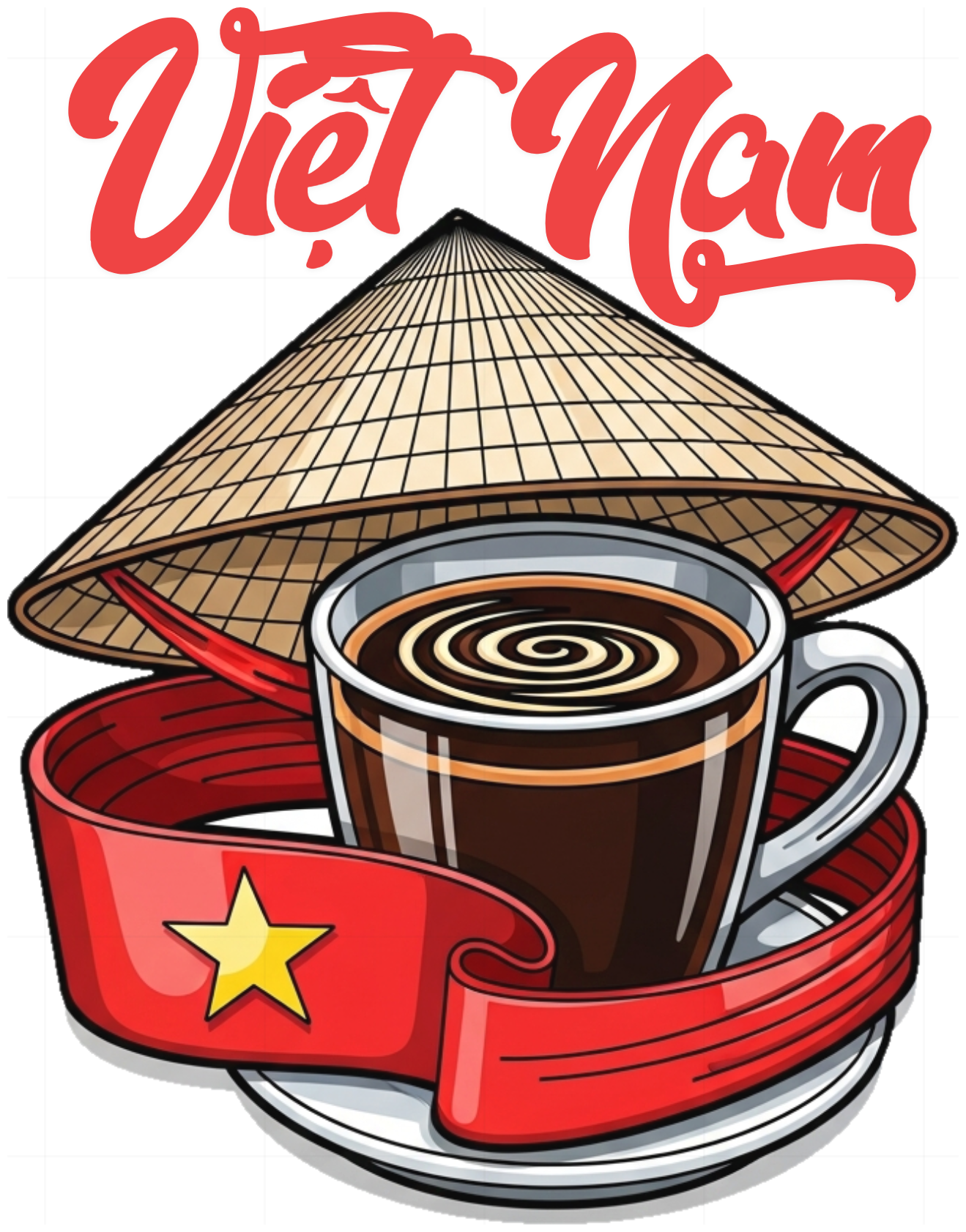 Áo Thun Màu Kem In Chữ Việt Nam Nghệ Thuật Cao Cấp - 040426-15-04-HOB