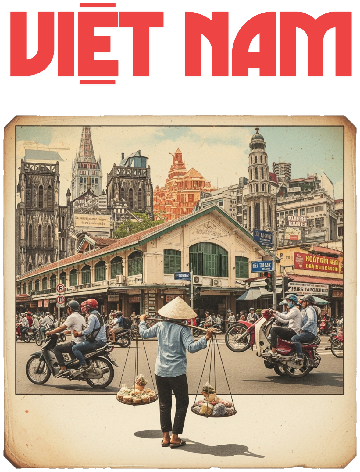 Áo Thun Việt Nam Vintage Phố Cổ Nghệ Thuật - 040426-15-10-FIN