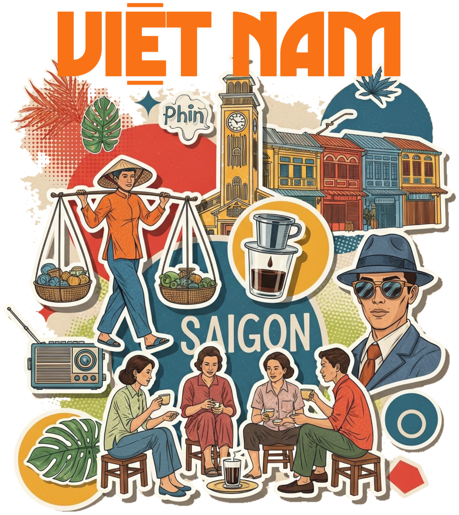 Áo Thun Màu Kem In Chữ Việt Nam Nghệ Thuật Cao Cấp - 040426-15-20-ELZ