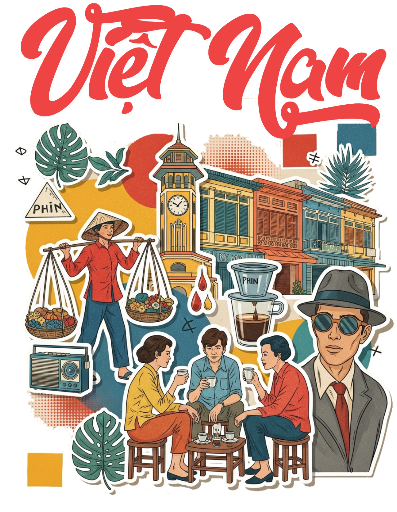 Áo Thun Trắng In Hình Saigon Retro Việt Nam - 040426-15-20-QQV