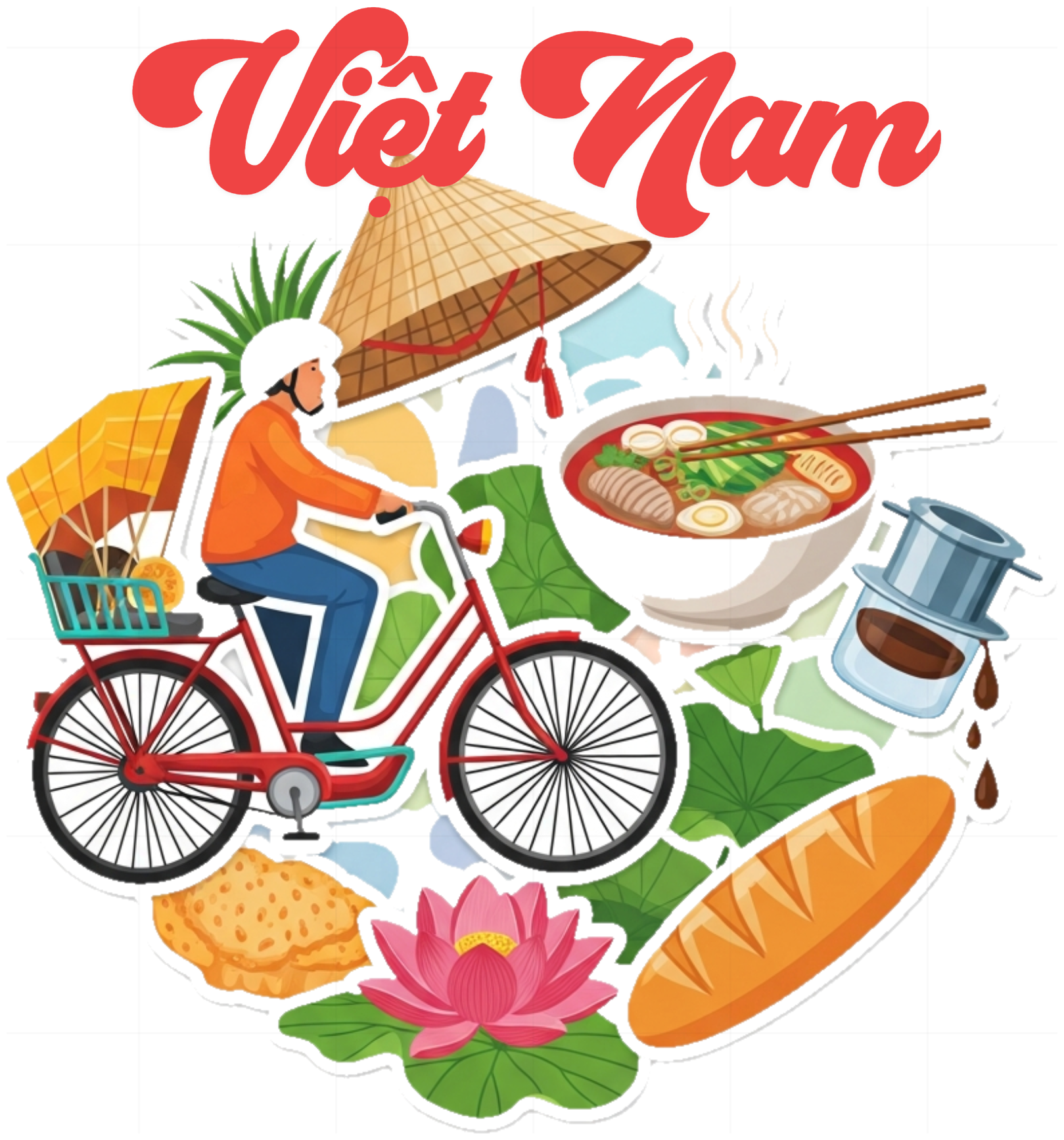 Áo Thun Màu Kem In Chữ Việt Nam Nghệ Thuật - 040426-16-11-TIU