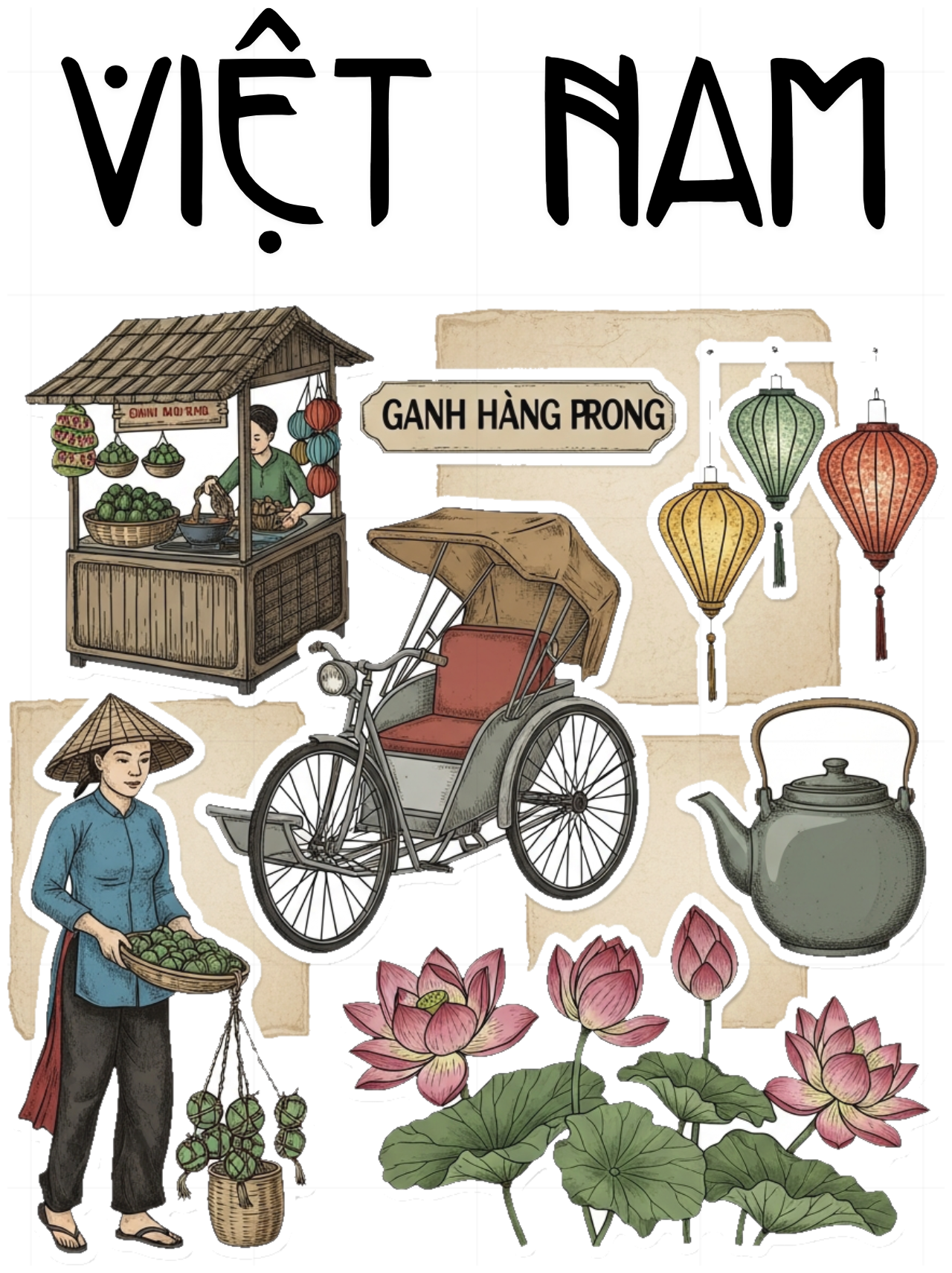 Áo Thun Trắng In Hình Nghệ Thuật Việt Nam Cao Cấp - 040426-16-11-YQR