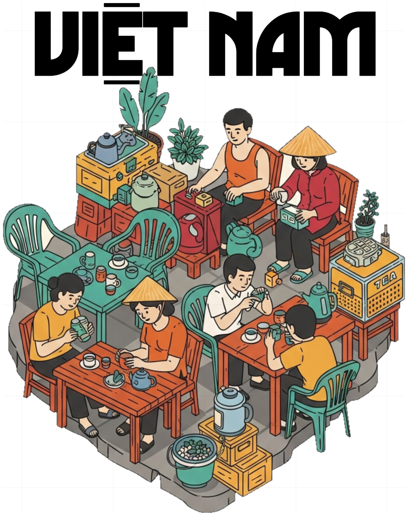 Áo Thun Màu Kem Slogan Việt Nam Thiết Kế Nghệ Thuật - 040426-16-48-KVK