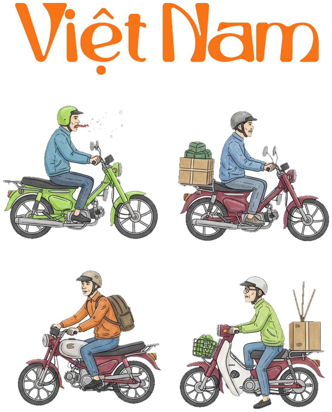 Áo Thun Việt Nam - Văn Hóa Xe Máy Độc Đáo - 040426-17-06-RDS