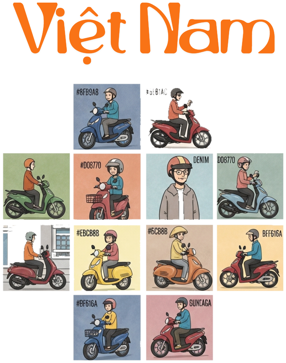 Áo Thun Trắng Việt Nam Văn Hóa Xe Máy Độc Đáo - 040426-17-06-URQ