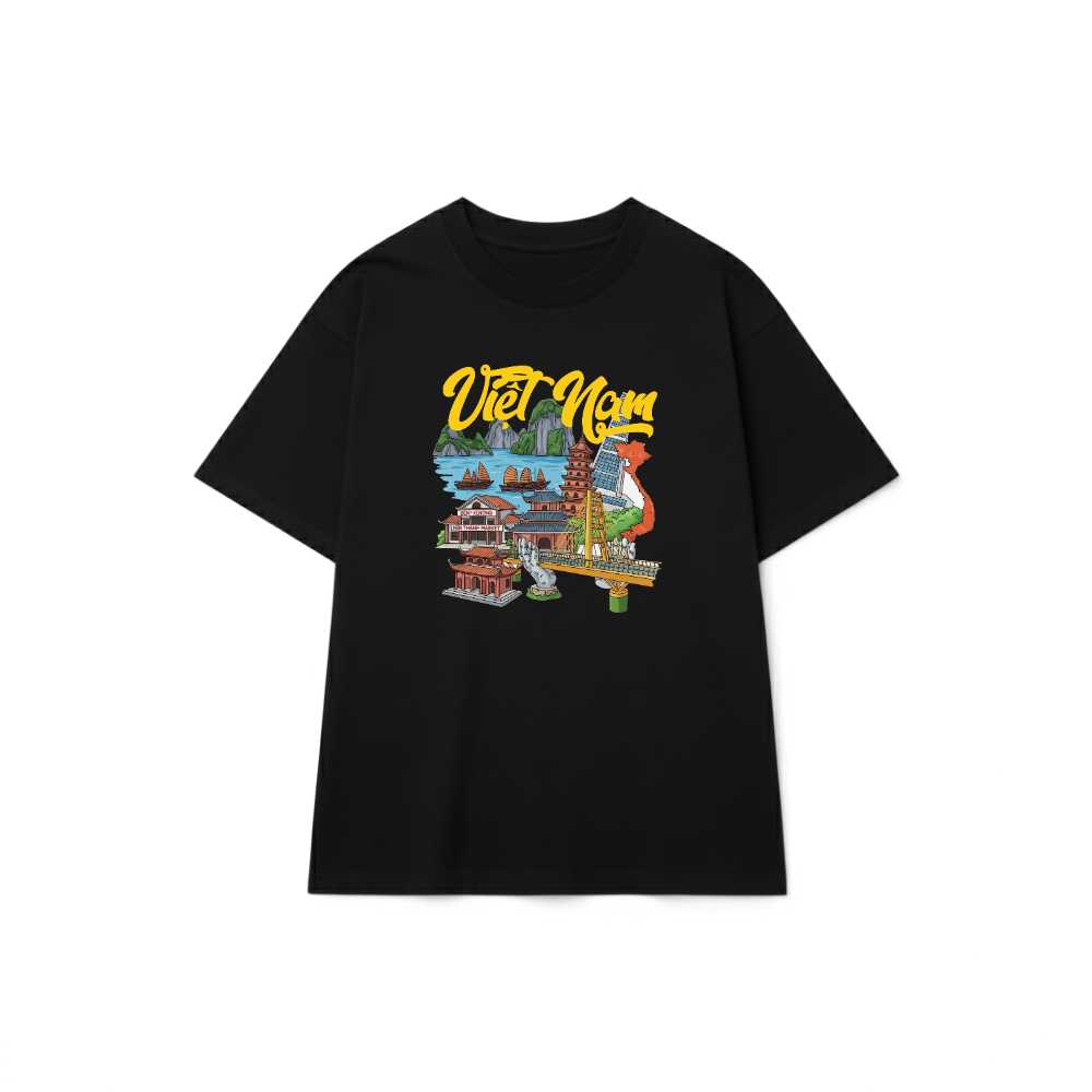 Áo Thun Việt Nam Địa Danh Nổi Tiếng Hoạt Hình - 040426-21-30-EOH