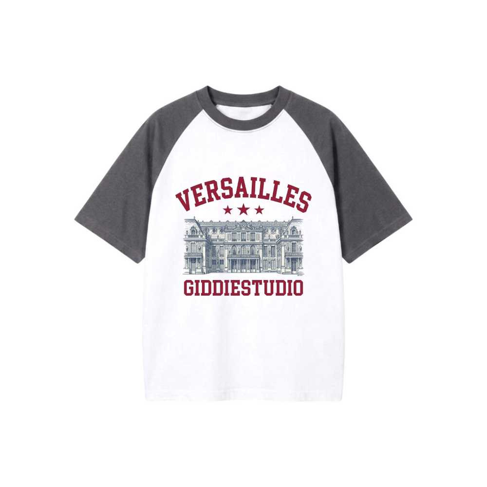 Áo Thun Raglan Unisex Versailles Heritage Boxy Fit GIDDIE Phối Màu In Hình Tay Lỡ Streetwear Graphic Raglan Tee - 040826-21-10-RNG