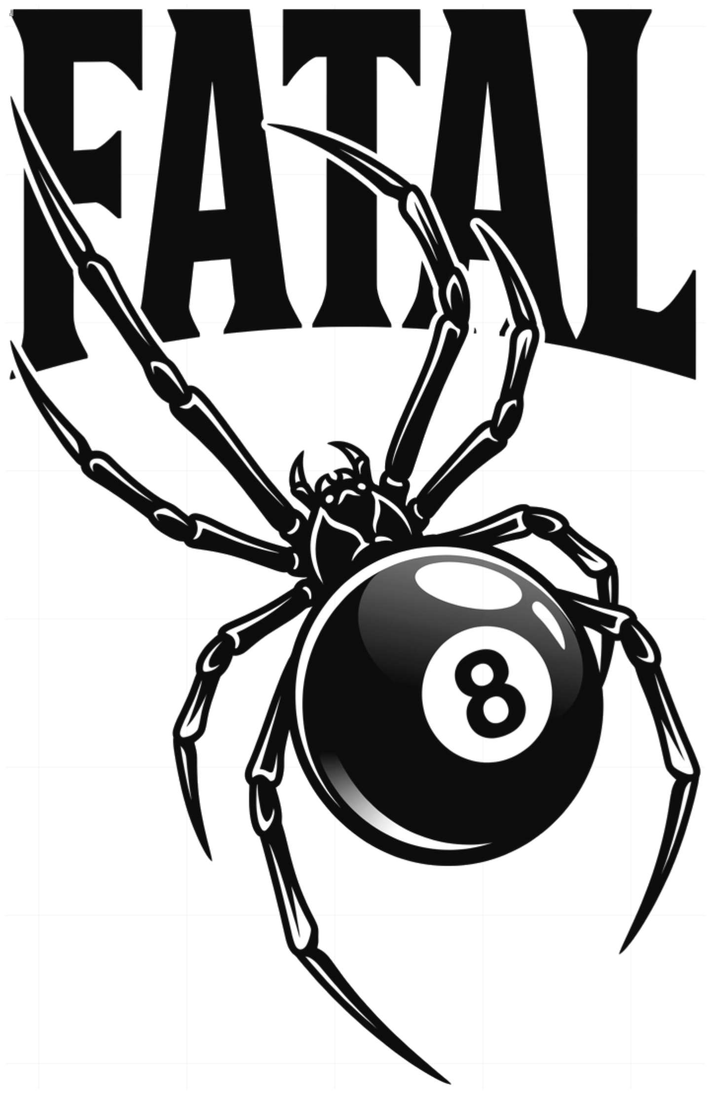 Áo Thun Streetwear FATAL 8-Ball Spider Áo Phông Unisex Form Rộng Cotton Cao Cấp Style Skate Punk 040926-18-13-KGI