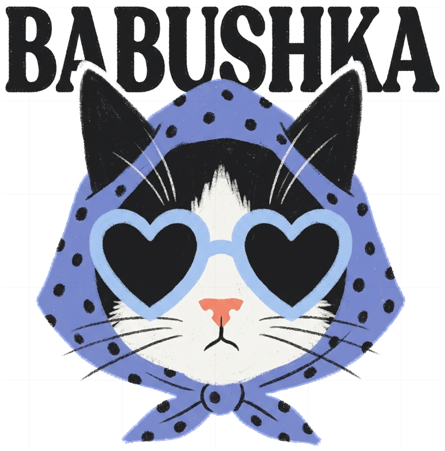 Áo thun Unisex BABUSHKA CAT Form Rộng Cotton Cao Cấp Style Retro French Chic Streetwear - 040926-19-57-RUC