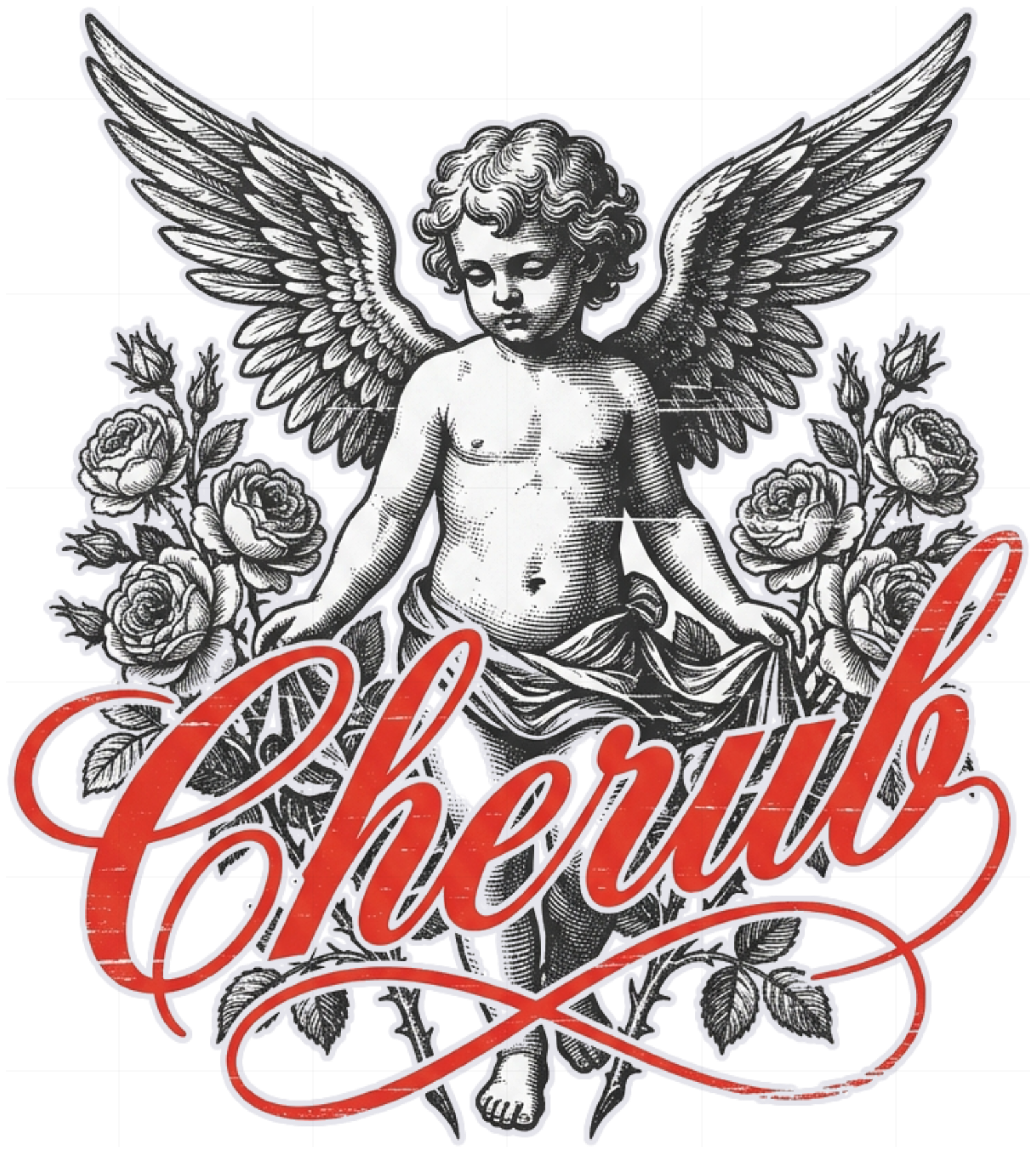 Áo Phông Cherub Gothic Renaissance Streetwear Form Boxy Cotton Co Giãn Cực Chất - 040926-20-47-GWU