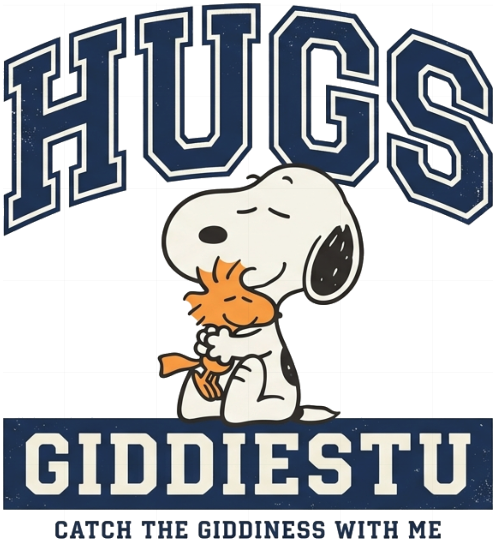 Áo Thun Unisex Varsity Hugs Boxy Fit GIDDIE In Hình Tay Lỡ Streetwear Graphic Tee - 050826-10-42-NMH