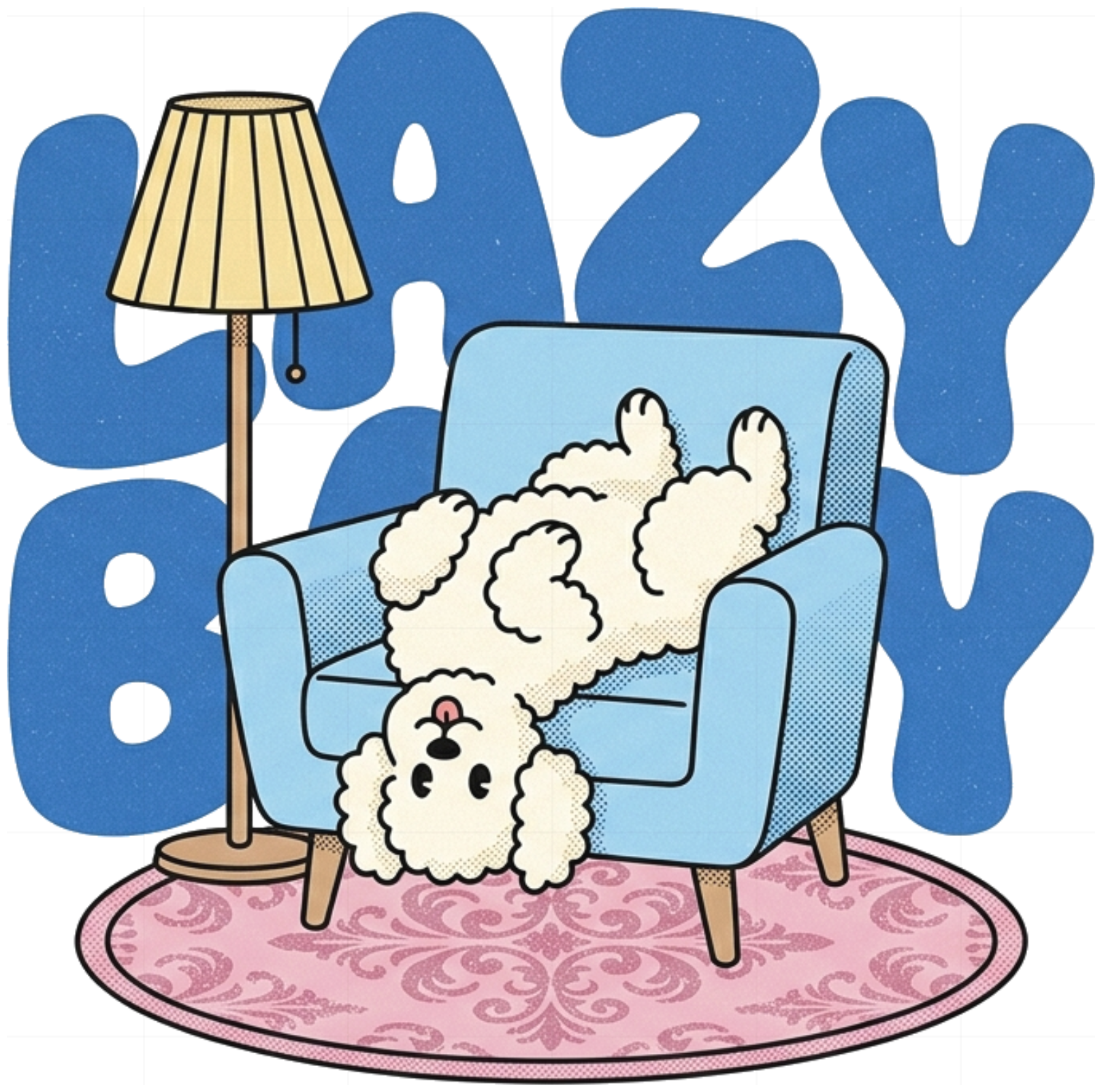 Áo thun trẻ em VNXK HAMCHOI Trắng cotton co giãn thoáng mát Lazy Baby Poodle Tee - 050826-15-15-MAK