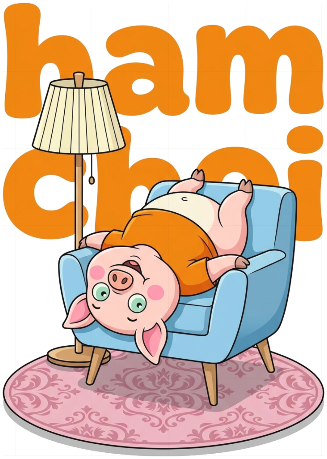 Áo thun trẻ em VNXK HAMCHOI Trắng cotton co giãn thoáng mát Playful Pig Tee - 050826-15-34-IAK
