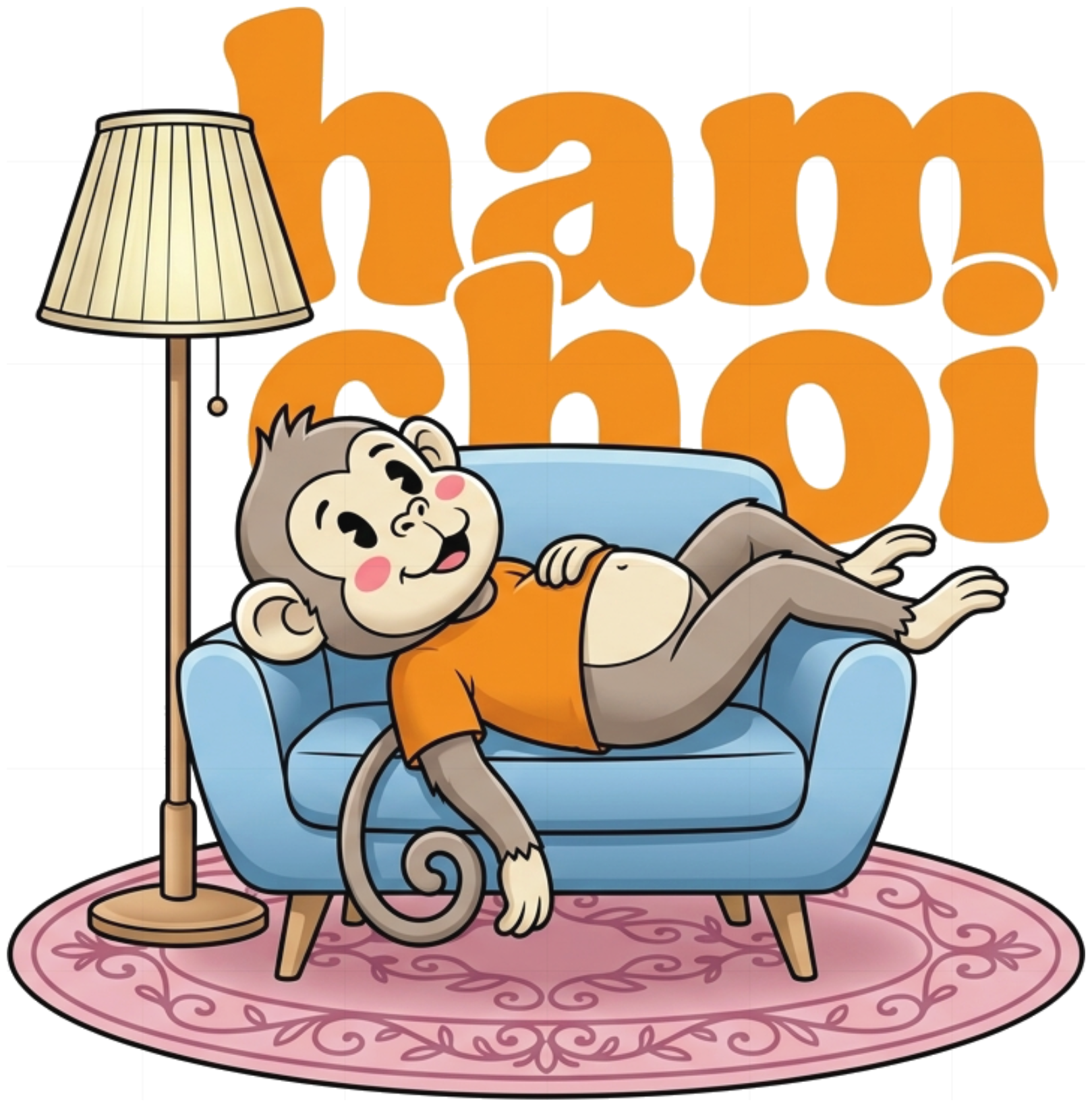 Áo thun trẻ em VNXK HAMCHOI Trắng cotton co giãn Retro Monkey Tee - 050826-15-38-KGE