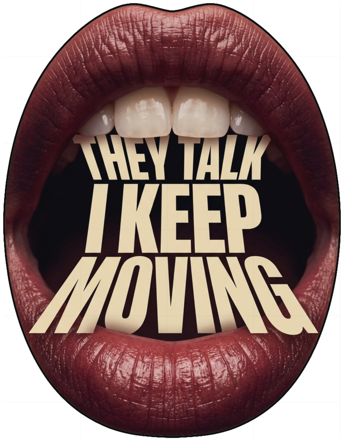 Áo Thun Đen They Talk I Keep Moving Streetwear Oversized Cotton 100% Cực Chất Unisex - 050826-16-08-AUN