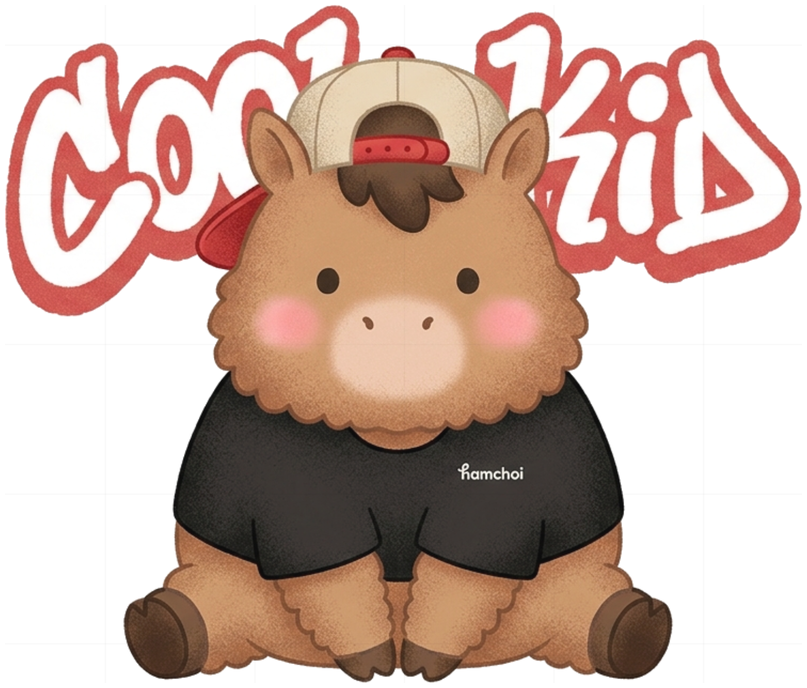 Áo thun trẻ em VNXK HAMCHOI Trắng cotton co giãn Stay Cool Horse Tee - 050826-17-01-CAV