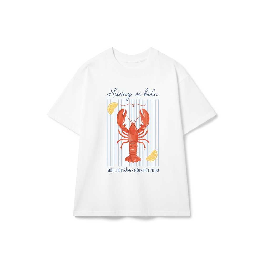 Áo Phông Unisex Cotton Vintage Coastal Lobster Hương Vị Biển Summer Vibes Oversize Đẹp 050826-18-16-LHG