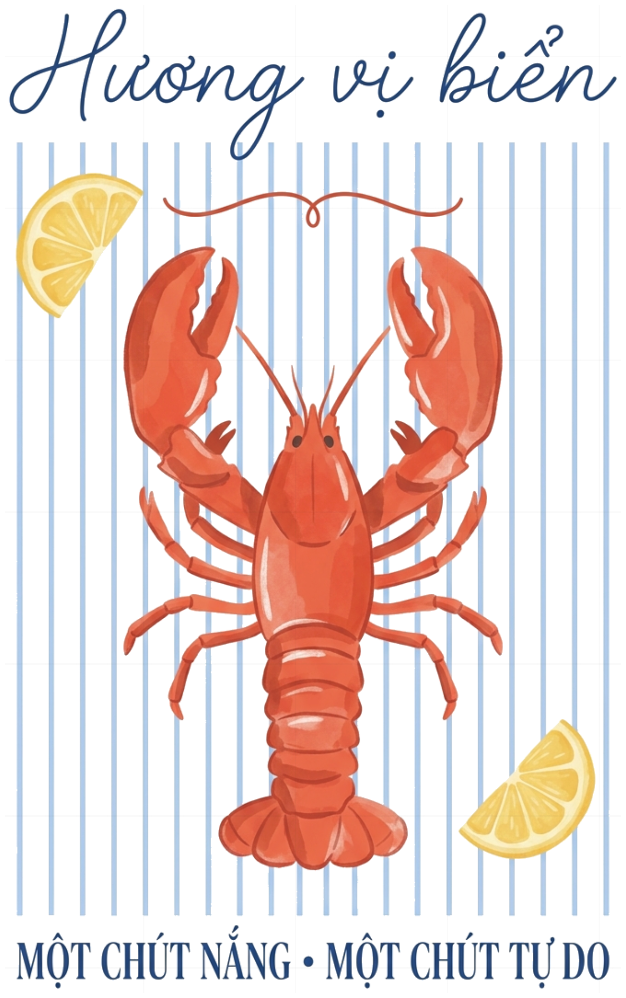 Áo Phông Unisex Cotton Vintage Coastal Lobster Hương Vị Biển Summer Vibes Oversize Đẹp 050826-18-16-LHG