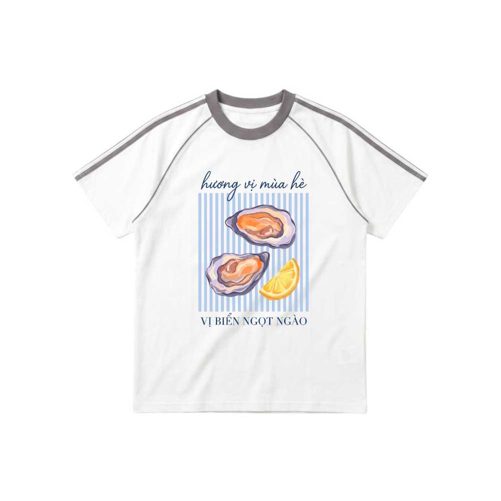 Áo Phông Raglan Phối Line Vintage Summer Địa Trung Hải Form Rộng Unisex Cotton Cao Cấp - 050826-18-53-DZL