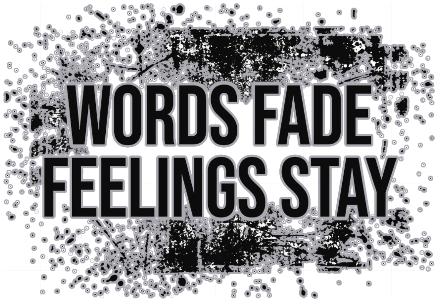 Áo Thun Streetwear Grunge Words Fade Feelings Stay Form Rộng Cotton Co Giãn 4 Chiều Cực Chất - 050826-19-00-NHK