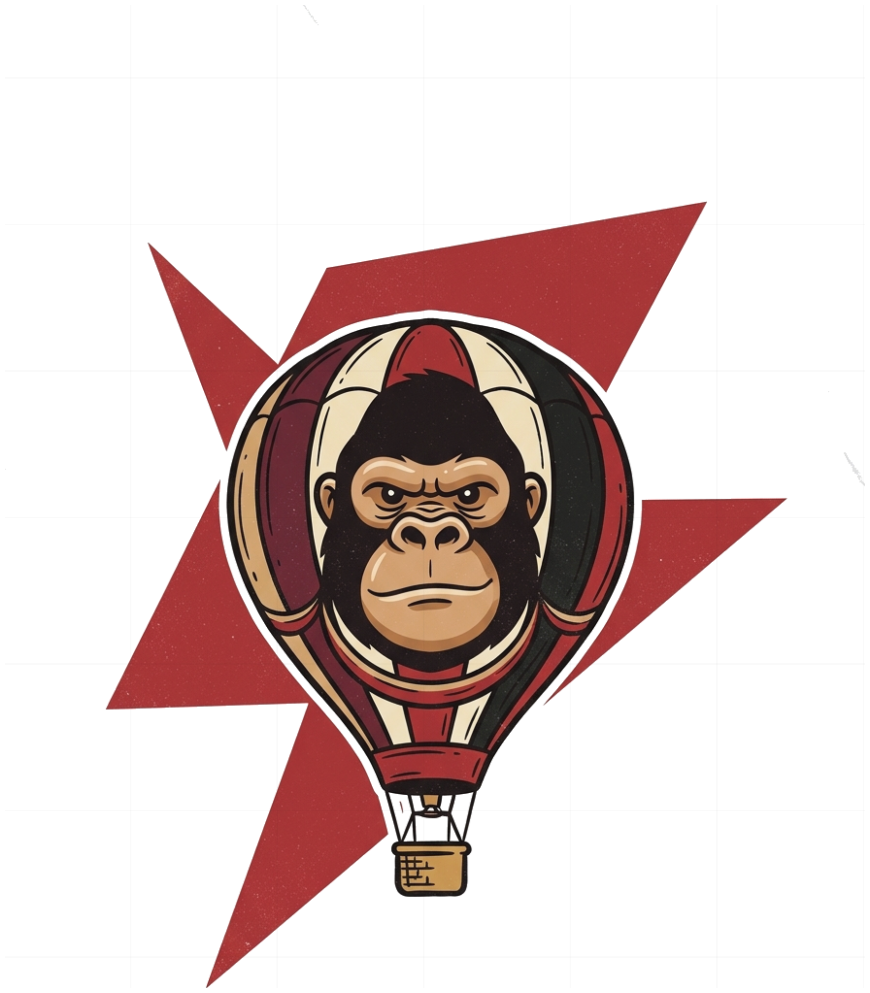 Áo Phông Nam Nữ Cotton Local Brand Vintage Gorilla Khinh Khí Cầu Streetwear Retro Oversize - 050826-20-40-CBS