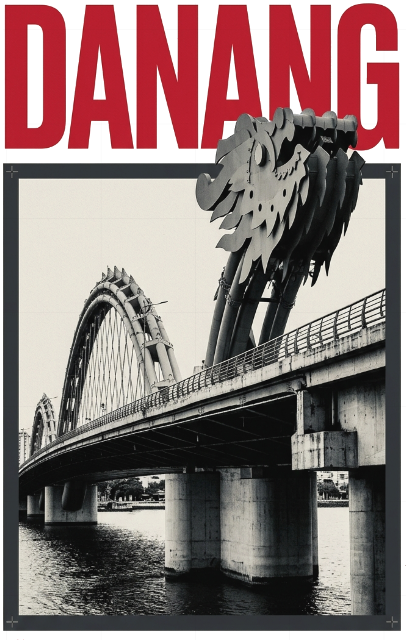 Áo Thun Da Nang Dragon Bridge Cầu Rồng Streetwear Local Brand Unisex Cotton Form Rộng - 050926-08-47-ADD